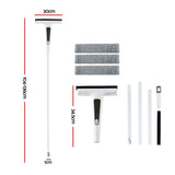 Darrahopens Adult Products > Lubricants & Care > Cleaning & Care Giantz Window Cleaner Mirror Car, Spray Scrub Squeegee 136cm Extendable Long Handle with Water Tank 3 Microfiber Pads, Glass Scrubber for High Windows Home Car Mirror, White