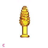 Darrahopens Adult Products > Sex Toys > For Couples House Of Dasein 12 Styles Dildo Smooth Glass Anal Beads Double Ended Dong Butt Plug - Style C