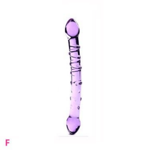 Darrahopens Adult Products > Sex Toys > For Couples House Of Dasein 12 Styles Dildo Smooth Glass Anal Beads Double Ended Dong Butt Plug - Style F