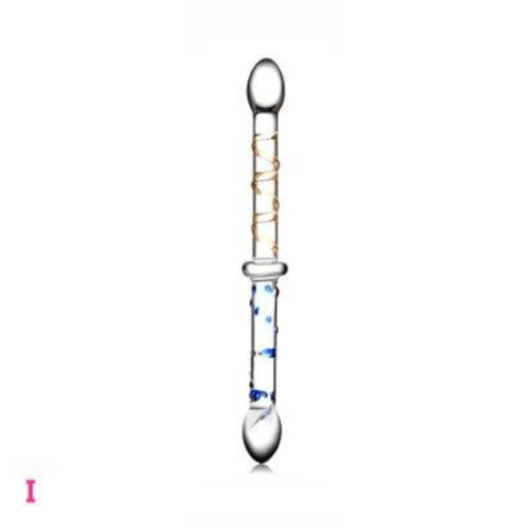 Darrahopens Adult Products > Sex Toys > For Couples House Of Dasein 12 Styles Dildo Smooth Glass Anal Beads Double Ended Dong Butt Plug - Style I