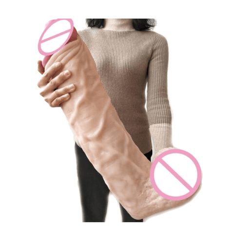 Darrahopens Adult Products > Sex Toys > For Women House Of Dasein 21.6 Inch Huge Thick Realistic Dildo Giant Big Cock And Balls Dong Large - Skin