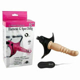 Darrahopens Adult Products > Sex Toys > For Women House Of Dasein 8 Inch Harness G Spot Vibrator Dildo Dong Strapon Belt Pegging Kit - Flesh