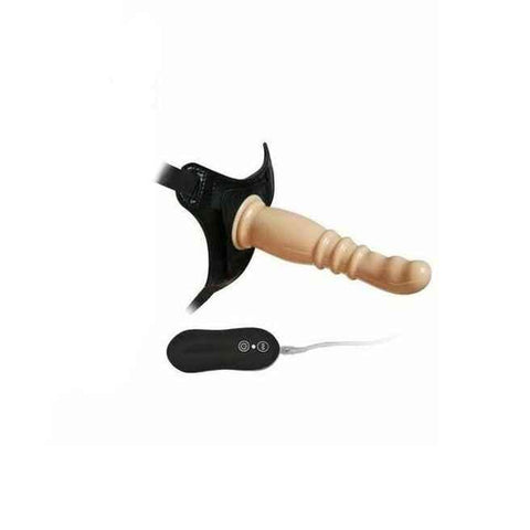 Darrahopens Adult Products > Sex Toys > For Women House Of Dasein 8 Inch Harness G Spot Vibrator Dildo Dong Strapon Belt Pegging Kit - Flesh