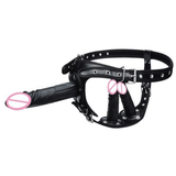 Darrahopens Adult Products > Sex Toys > For Women House Of Dasein Big Fantasy Harness Triple Dildos Pegging Kit Red Black Strapon - Black - Big
