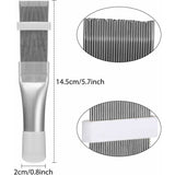 Darrahopens Appliances > Air Conditioners > Air Conditioner Accessories 3 pcs Air Conditioner Condenser Cleaning Brush, Stainless Steel Air Conditioner Fin Cleaner, Refrigerator Coil Cleaning