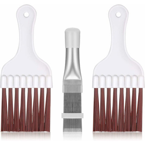 Darrahopens Appliances > Air Conditioners > Air Conditioner Accessories 3 pcs Air Conditioner Condenser Cleaning Brush, Stainless Steel Air Conditioner Fin Cleaner, Refrigerator Coil Cleaning