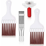 Darrahopens Appliances > Air Conditioners > Air Conditioner Accessories 4 Pieces Air Conditioner Condenser Comb Air Conditioner Comb Ac Fin Comb Refrigerator Stainless Steel Comb, 3 Styles