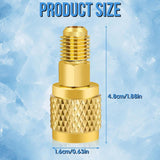 Darrahopens Appliances > Air Conditioners > Air Conditioner Accessories R32 and R454B Refrigerant Brass Adapter, Non-Slip Reverse-Thread Connector for R-32 and R-454B Split System Tanks, 1/4 inch Female to Male In Australia - Darrahopens