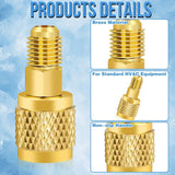 Darrahopens Appliances > Air Conditioners > Air Conditioner Accessories R32 and R454B Refrigerant Brass Adapter, Non-Slip Reverse-Thread Connector for R-32 and R-454B Split System Tanks, 1/4 inch Female to Male In Australia - Darrahopens