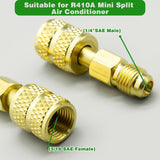 Darrahopens Appliances > Air Conditioners > Air Conditioner Accessories R410A Mini Split Adapter Kit, 5/16 inch to 1/4 inch Coupler and Valve Core Remover for Air Conditioner Vacuum Pump Hoses