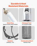 Darrahopens Appliances > Air Conditioners > Air Conditioner Accessories VEVOR 8V Glow Plug Repair Kit, Glow Plug Heater Repair Parking Heater Maintenance Kit with Atomization Mesh, Compatible with 2KW 5KW 8KW Diesel Air Heaters Models, Diesel Heaters Parts for Car Truck
