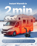 Darrahopens Appliances > Air Conditioners > Air Conditioner Accessories VEVOR Diesel Heater, 8KW, DC 12V/24V, All in One Portable Diesel Air Heater with Bluetooth APP Control, Remote Control and LCD Screen, Trolley Design, 5 L Fuel Tank for Trucks, Vans, RVs, Campers