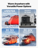 Darrahopens Appliances > Air Conditioners > Air Conditioner Accessories VEVOR Diesel Heater, 8KW, DC 12V/24V, All in One Portable Diesel Air Heater with Bluetooth APP Control, Remote Control and LCD Screen, Trolley Design, 5 L Fuel Tank for Trucks, Vans, RVs, Campers