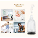Darrahopens Appliances > Air Conditioners Essential Oil Aroma Diffuser - 120ml 3D Glass Bottle Ultrasonic Mist Humidifier