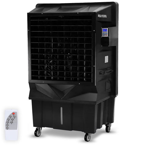 Darrahopens Appliances > Air Conditioners > Evaporative Coolers POLYCOOL 130L 750W Evaporative Air Cooler, Commercial Industrial Grade, Remote Control, Purifier, Fan
