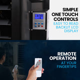 Darrahopens Appliances > Air Conditioners > Evaporative Coolers POLYCOOL 130L 750W Evaporative Air Cooler, Commercial Industrial Grade, Remote Control, Purifier, Fan