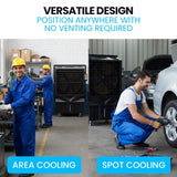 Darrahopens Appliances > Air Conditioners > Evaporative Coolers POLYCOOL 130L 750W Evaporative Air Cooler, Commercial Industrial Grade, Remote Control, Purifier, Fan
