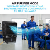 Darrahopens Appliances > Air Conditioners > Evaporative Coolers POLYCOOL 130L 750W Evaporative Air Cooler, Commercial Industrial Grade, Remote Control, Purifier, Fan