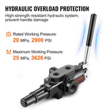 Darrahopens Appliances > Air Conditioners > Evaporative Coolers VEVOR Hydraulic Log Splitter Valve 1 Spool, 25 GPM Hydraulic Directional Control Valve, 3626PSI Hydraulic Loader Valve, Hydraulic Joystick Control Valve for Small Tractors, Loaders, Log Splitter