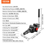 Darrahopens Appliances > Air Conditioners > Evaporative Coolers VEVOR Hydraulic Log Splitter Valve 1 Spool, 25 GPM Hydraulic Directional Control Valve, 3626PSI Hydraulic Loader Valve, Hydraulic Joystick Control Valve for Small Tractors, Loaders, Log Splitter