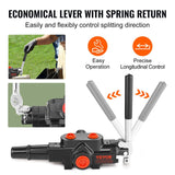 Darrahopens Appliances > Air Conditioners > Evaporative Coolers VEVOR Hydraulic Log Splitter Valve 1 Spool, 25 GPM Hydraulic Directional Control Valve, 3626PSI Hydraulic Loader Valve, Hydraulic Joystick Control Valve for Small Tractors, Loaders, Log Splitter