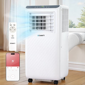 Darrahopens Appliances > Air Conditioners > Portable Air Conditioners 3-in-1 Devanti Portable Air Conditioner Dehumidifier Fan 7000BTU