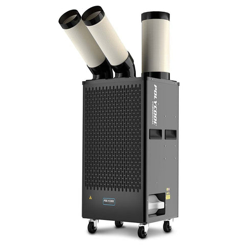 Darrahopens Appliances > Air Conditioners > Portable Air Conditioners POLYCOOL 4.5kW Portable Industrial Spot Cooler, with Twin Cooling Ducts, 15A Plug