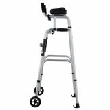 Darrahopens Appliances > Air Conditioners > Portable Air Conditioners VEVOR 2 in 1 Folding Walker & Removable Armrests, Height Adjustable Foldable Walker with 5" Solid Wheels, Lightweight Aluminum | Front Wheeled Mobility Aid for Elderly Handicapped Disabled, 450 Pounds