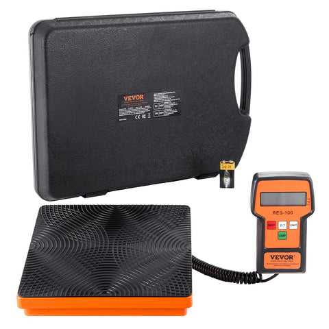 Darrahopens Appliances > Air Conditioners > Portable Air Conditioners VEVOR Refrigerant Scale 220 LBS HAVC Charging Recovery Freon Scale, with Wired Remote Control, 5g High Precision Electronic Digital Recovery Weight Scale with Case and Dry Battery