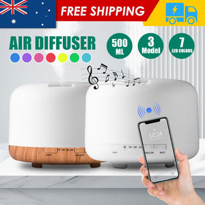 Darrahopens Appliances > Aroma Diffusers & Humidifiers Aroma Aromatherapy Diffuser LED Oil Ultrasonic Air Humidifier Purifier 500ML white