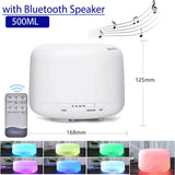 Darrahopens Appliances > Aroma Diffusers & Humidifiers Aroma Aromatherapy Diffuser LED Oil Ultrasonic Air Humidifier Purifier 500ML white