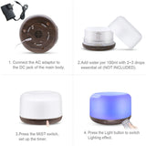 Darrahopens Appliances > Aroma Diffusers & Humidifiers Aroma Aromatherapy Diffuser LED Oil Ultrasonic Air Humidifier Purifier 500ML Wood Grain