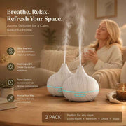 Darrahopens Appliances > Aroma Diffusers & Humidifiers > Aroma Diffusers 2 Pack Onion Diffuser White Wood + Remote, 24V AU Plug, Matching Xmas Gift Set In Australia - Darrahopens