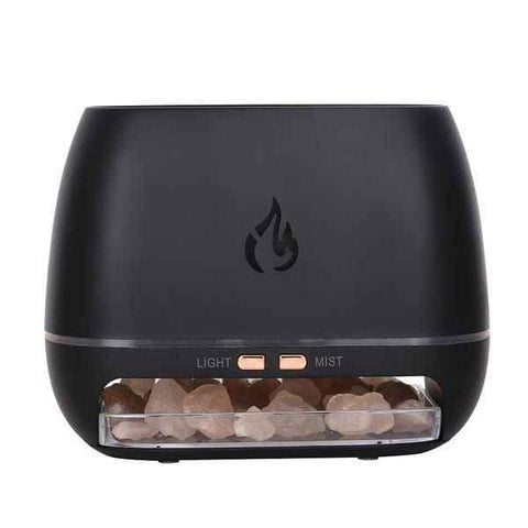 Darrahopens Appliances > Aroma Diffusers & Humidifiers > Aroma Diffusers Black Aroma Diffuser with Himalayan Salt Stones