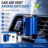 Darrahopens Appliances > Aroma Diffusers & Humidifiers > Aroma Diffusers Blue Car Vent Air Freshener Diffuser (Includes a 10ml empty essential oil bottle) 3-Speed Adjustable Aroma Atomiser – Compact Aluminum Alloy USB Essential Oil Car Fragrance Clip