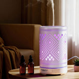 Darrahopens Appliances > Aroma Diffusers & Humidifiers > Aroma Diffusers Devanti Ultrasonic Aroma Diffuser Aromatherapy 100ml LED Lights Iron Humidifier Forest