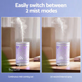 Darrahopens Appliances > Aroma Diffusers & Humidifiers > Aroma Diffusers Devanti Ultrasonic Aroma Diffuser Aromatherapy 100ml LED Lights Iron Humidifier Forest