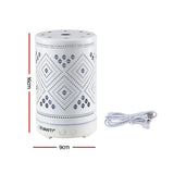 Darrahopens Appliances > Aroma Diffusers & Humidifiers > Aroma Diffusers Devanti Ultrasonic Aroma Diffuser Aromatherapy 100ml LED Lights Iron Humidifier Forest