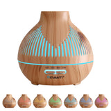 Darrahopens Appliances > Aroma Diffusers & Humidifiers > Aroma Diffusers Devanti Ultrasonic Aroma Diffuser Aromatherapy 400ml LED Lights Iron Humidifier Forest Light wood grain