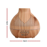 Darrahopens Appliances > Aroma Diffusers & Humidifiers > Aroma Diffusers Devanti Ultrasonic Aroma Diffuser Aromatherapy 400ml LED Lights Iron Humidifier Forest Light wood grain