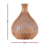 Darrahopens Appliances > Aroma Diffusers & Humidifiers > Aroma Diffusers Devanti Ultrasonic Aroma Diffuser Aromatherapy 400ml LED Lights Iron Humidifier Forest Light wood grain