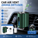 Darrahopens Appliances > Aroma Diffusers & Humidifiers > Aroma Diffusers Green Car Vent Air Freshener Diffuser (Includes a 10ml empty essential oil bottle) 3-Speed Adjustable Aroma Atomiser – Compact Aluminum Alloy USB Essential Oil Car Fragrance Clip