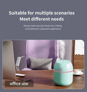 Darrahopens Appliances > Aroma Diffusers & Humidifiers > Aroma Diffusers Green Mini USB Humidifier Large Mist - Desktop Ultrasonic Air Humidifier with Colorful LED Light