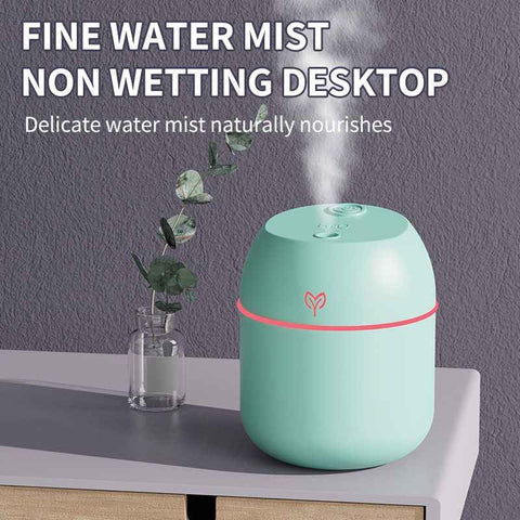 Darrahopens Appliances > Aroma Diffusers & Humidifiers > Aroma Diffusers Green Mini USB Humidifier Large Mist - Desktop Ultrasonic Air Humidifier with Colorful LED Light