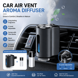Darrahopens Appliances > Aroma Diffusers & Humidifiers > Aroma Diffusers Grey Car Vent Air Freshener Diffuser (Includes a 10ml empty essential oil bottle) 3-Speed Adjustable Aroma Atomiser – Compact Aluminum Alloy USB Essential Oil Car Fragrance Clip