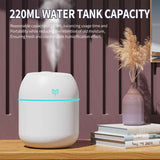 Darrahopens Appliances > Aroma Diffusers & Humidifiers > Aroma Diffusers Pink Mini USB Humidifier Large Mist - Desktop Ultrasonic Air Humidifier with Colorful LED Light