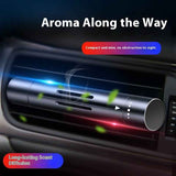 Silver Mini Car Air Vent Perfume Freshener with 6 Scent Refills Aluminum Alloy Aromatherapy