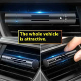 Silver Mini Car Air Vent Perfume Freshener with 6 Scent Refills Aluminum Alloy Aromatherapy