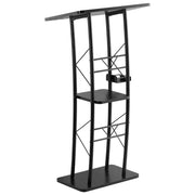 Darrahopens Appliances > Aroma Diffusers & Humidifiers > Aroma Diffusers VEVOR Podium Stand, 1180 mm Metal Lectern, Curved Standing Podium  with Wide Reading Surface, Open Storage Compartment, Book Stopper, Cup Holder, for Classroom, Wedding, Conference, Speech, Concert