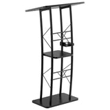 Darrahopens Appliances > Aroma Diffusers & Humidifiers > Aroma Diffusers VEVOR Podium Stand, 1180 mm Metal Lectern, Curved Standing Podium  with Wide Reading Surface, Open Storage Compartment, Book Stopper, Cup Holder, for Classroom, Wedding, Conference, Speech, Concert